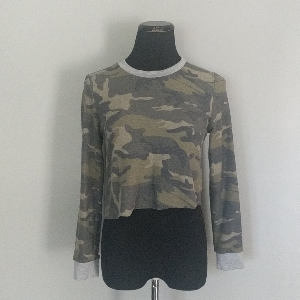 Camo crop top by First Look. Size small.